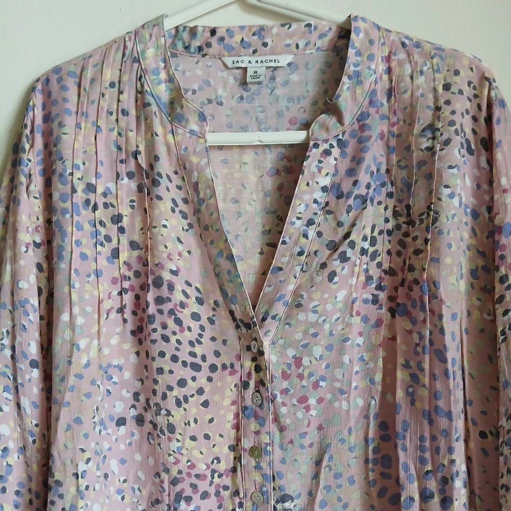 Zac & Rachel Multicolor Blouse Top Size XL - Picture 4 of 13